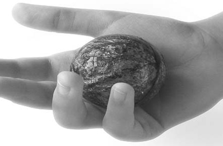 A photograph of a sphere to illustrate the poem “Mars” by Rhian Waller, published in issue 19 of Neon