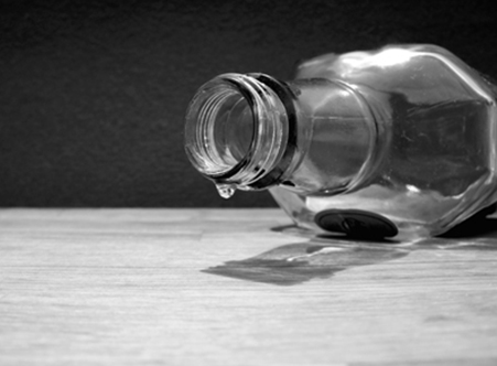 A photograph of a bottle to illustrate the hybrid fiction “Diagram of a Life” by Lydia Williams, published in issue 19 of Neon