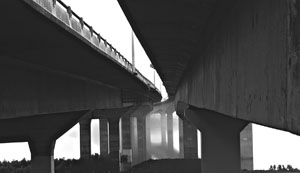 A photograph of an overpass to illustrate the poem "Assessment Day" by Paul Bavister, published in issue 37 of Neon